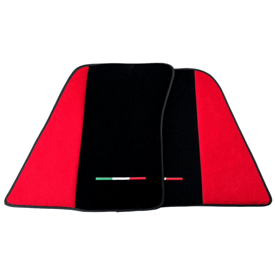 Red Floor Mats for Ferrari 296 GTB (2022-2024) with Alcantara Leather - AutoWin