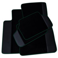Black Floor Mats for BMW 2 Series Gran Tourer F46 (2015-2022) 7 Seats with Leather | Various Trim Colors