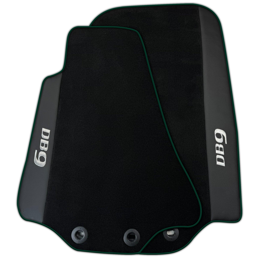 Black Floor Mats for Aston Martin DB9 Volante (2004-2016) Convertible with Leather