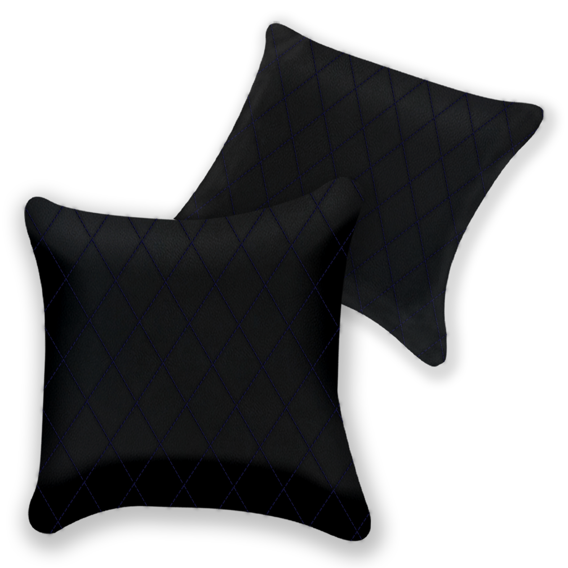 Customizable Black Leather Pillows for Ferrari 456 | Set of 2