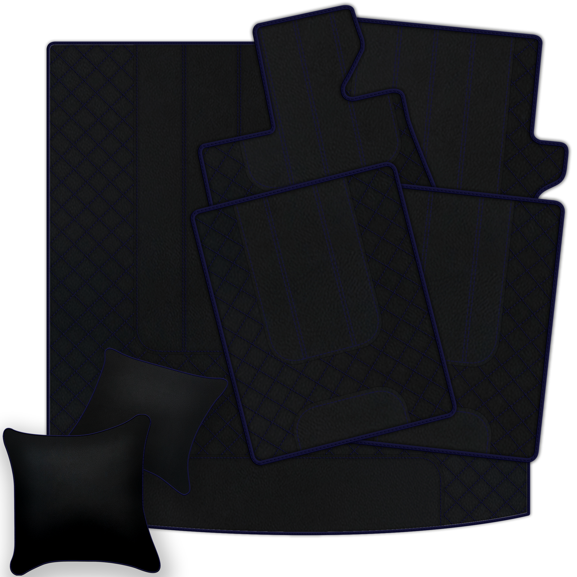 Black Leather Floor Mats for Bentley Bentayga (2015-2023) | AW1 Design