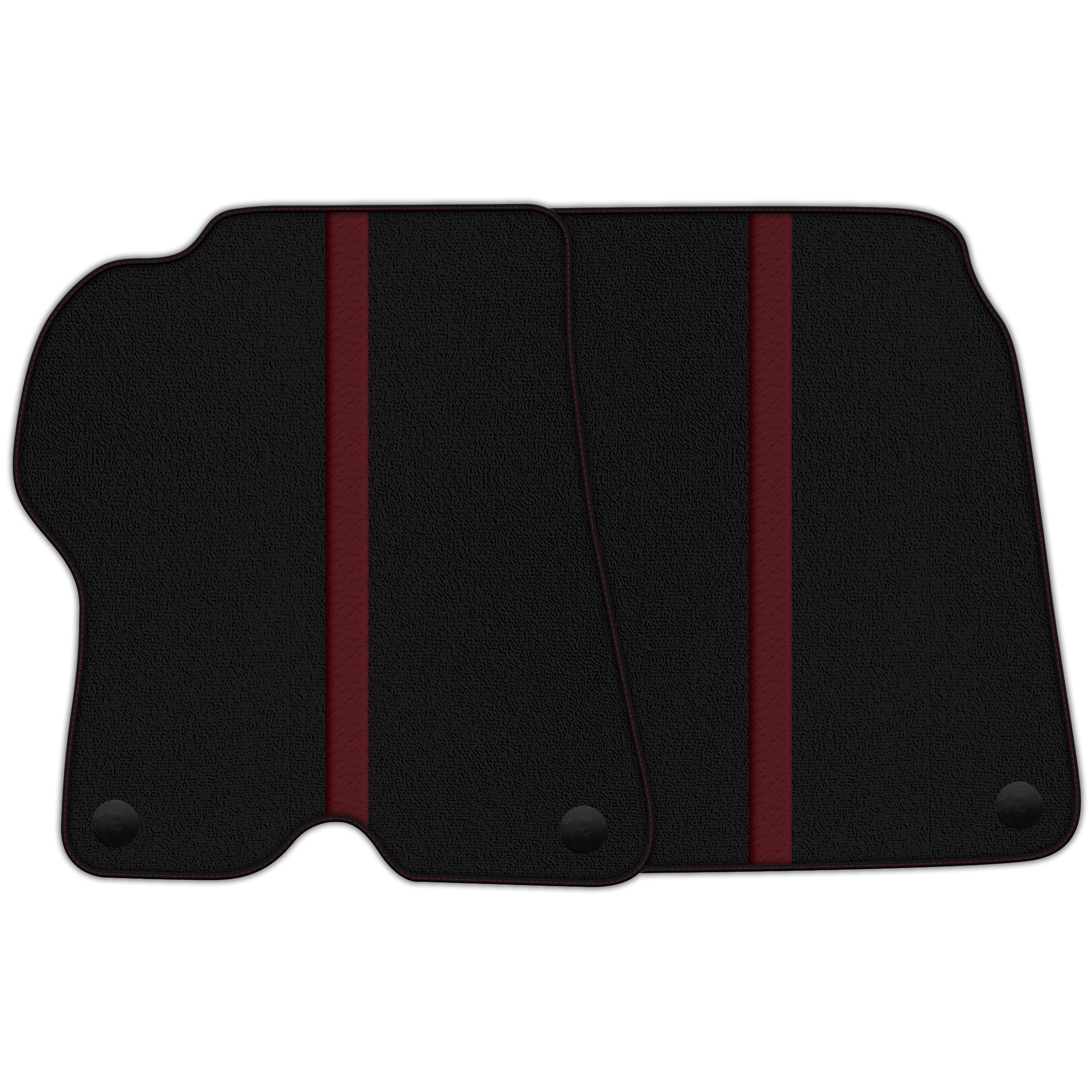 Custom Black Leather Line Floor Mats for Ferrari California 2008-2014