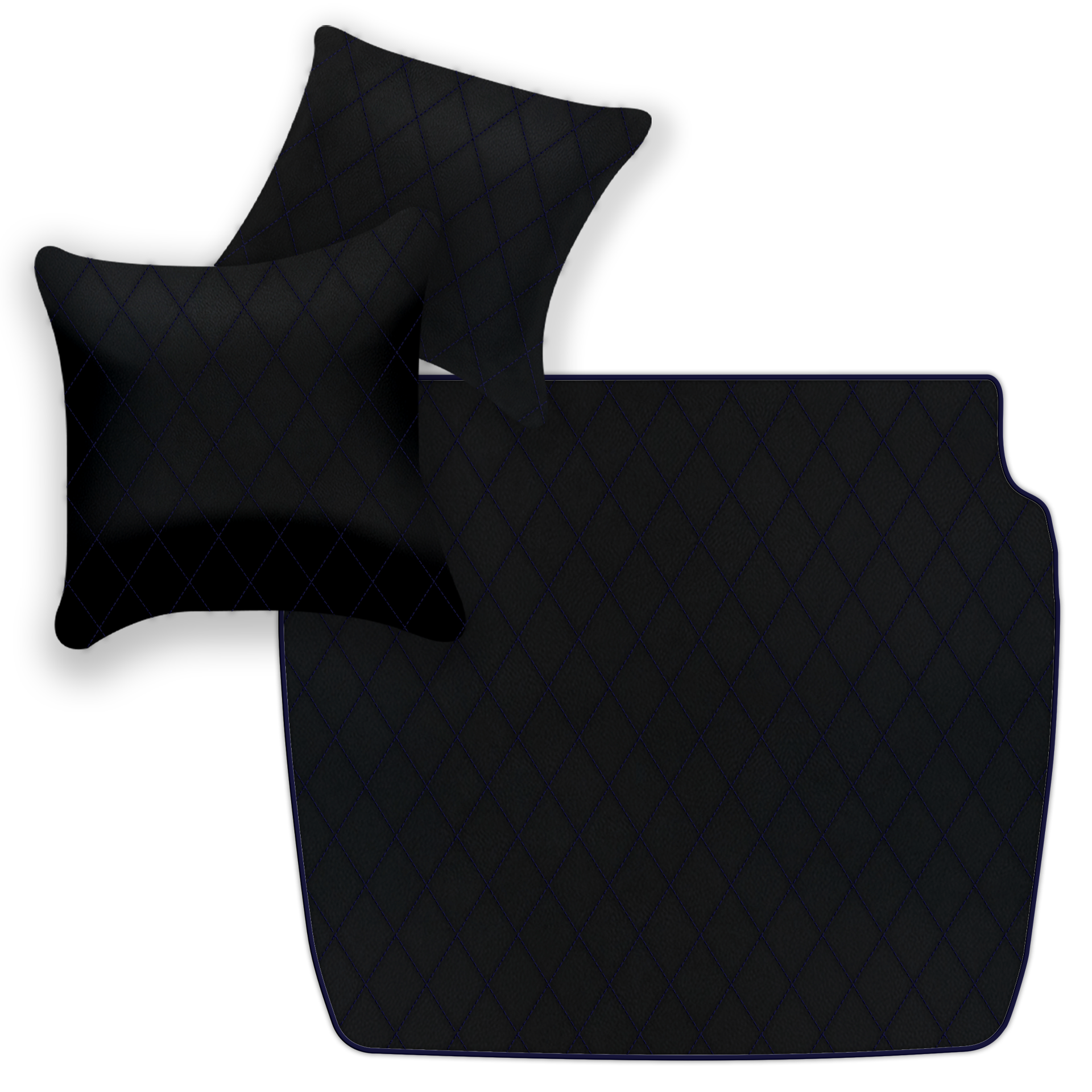 Custom Black Leather Floor Mats for Ferrari 612 Scaglietti (2005-2011)