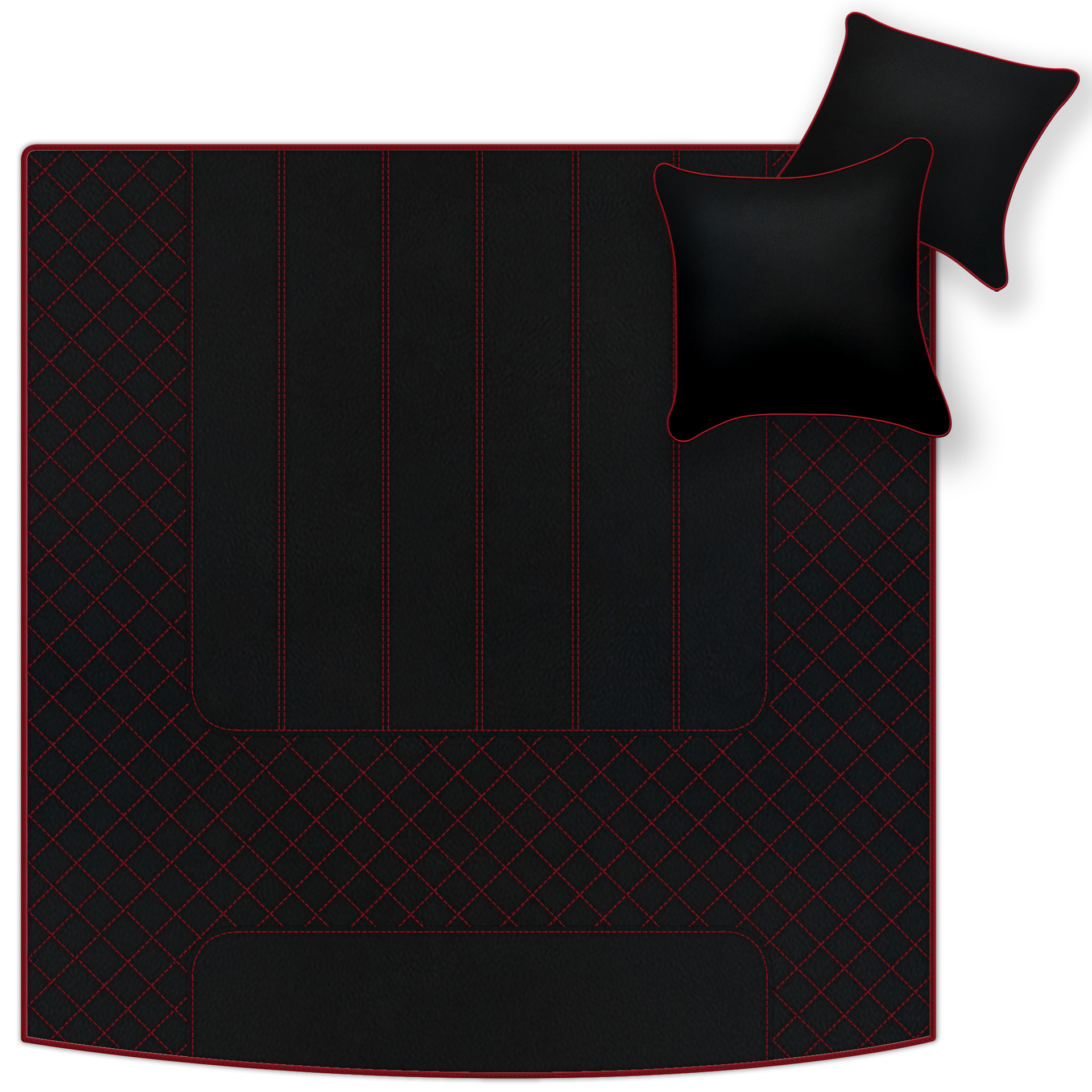 Tapis de voiture pour Bentley Flying Spur (2019-2023) en cuir Alcantara orange - AutoWin