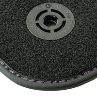 Purple Leather Black Floor Mats for Lamborghini Urus | Black Trim - AutoWin