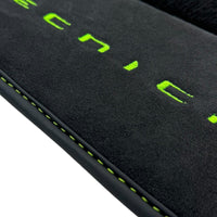 Black Floor Mats for Lamborghini Huracan Tecnica with Alcantara Leather - AutoWin