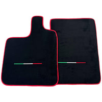 Black Floor Mats for Ferrari Purosangue Long with Red Trim | Italian Edition - AutoWin