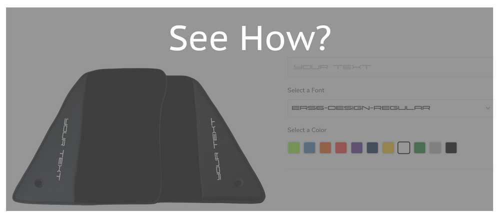 Personalizza i tappetini della tua Ferrari: aggiungi testo e stile personali!