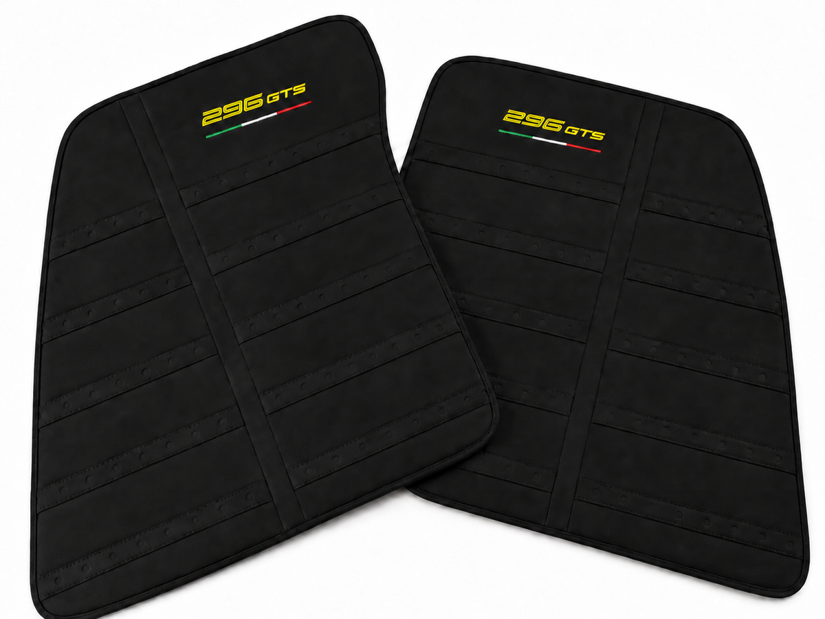 Alcantara Floor Mats with Daytona Design for Ferrari 296 GTS (2022-2025) - Red Logo