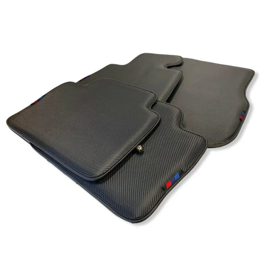 Floor Mats For BMW Gran Tourer F46 (2015-2022) 5 Seats Autowin Brand Carbon Fiber Leather - AutoWin