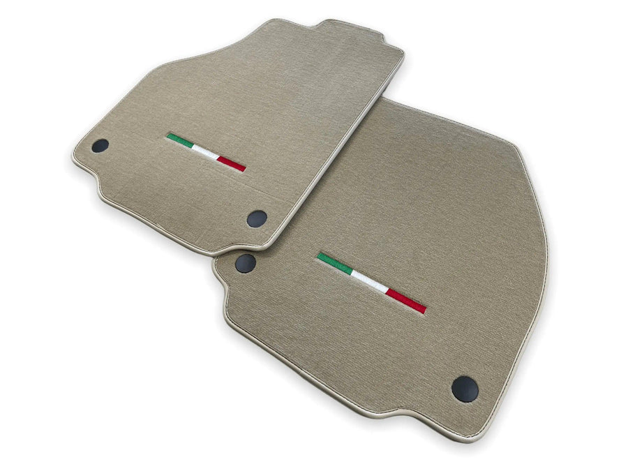 Floor Mats For Ferrari 488 Pista Spider (2019-2021) Beige Autowin Brand Italian Edition - AutoWin