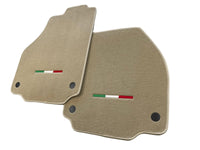 Floor Mats For Ferrari 488 Pista Spider (2019-2021) Beige Autowin Brand Italian Edition - AutoWin