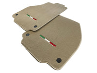 Floor Mats For Ferrari 488 Pista Spider (2019-2021) Beige Autowin Brand Italian Edition - AutoWin