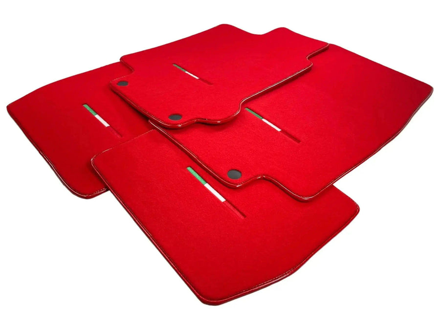 Floor Mats For Maserati GranTurismo MC Stradale (2011-2015) Red IT Edition - AutoWin