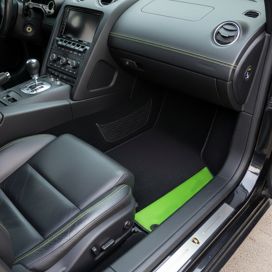 Tapis de voiture Sur mesure Noir pour Lamborghini Gallardo