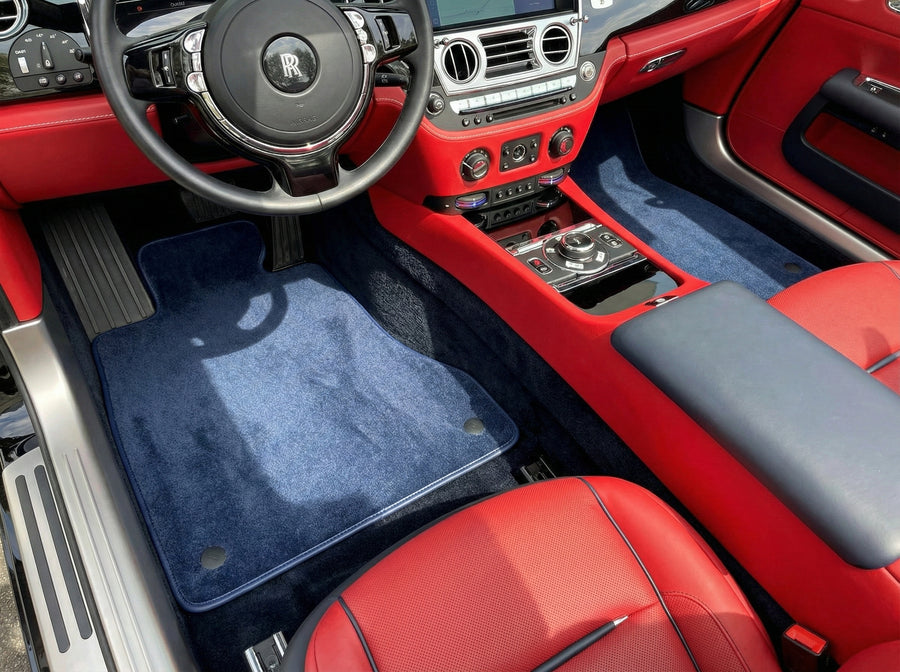 سجاد السيارات لسيارة Rolls Royce Dawn Rr6 2016-2023 باللون الأزرق الداكن
