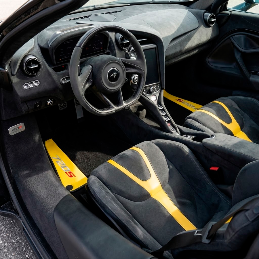 Tapis de voiture noirs pour McLaren 720S Année 2017-2021