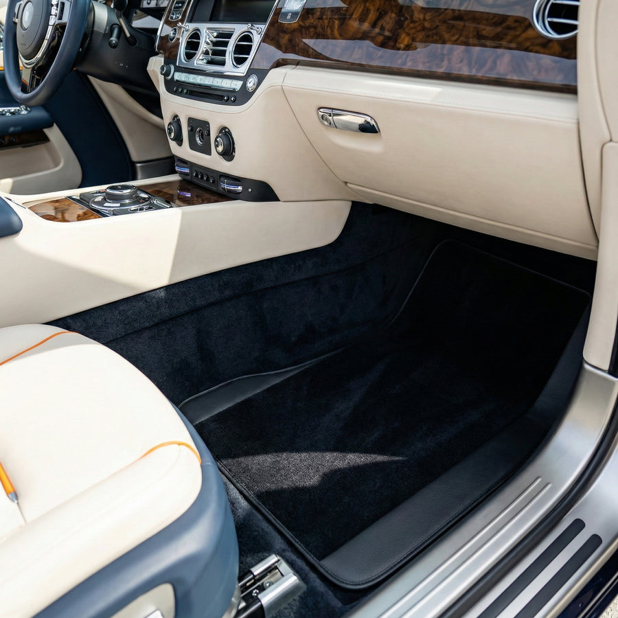 Tapis de voiture Sur mesure noirs pour Rolls Royce Dawn