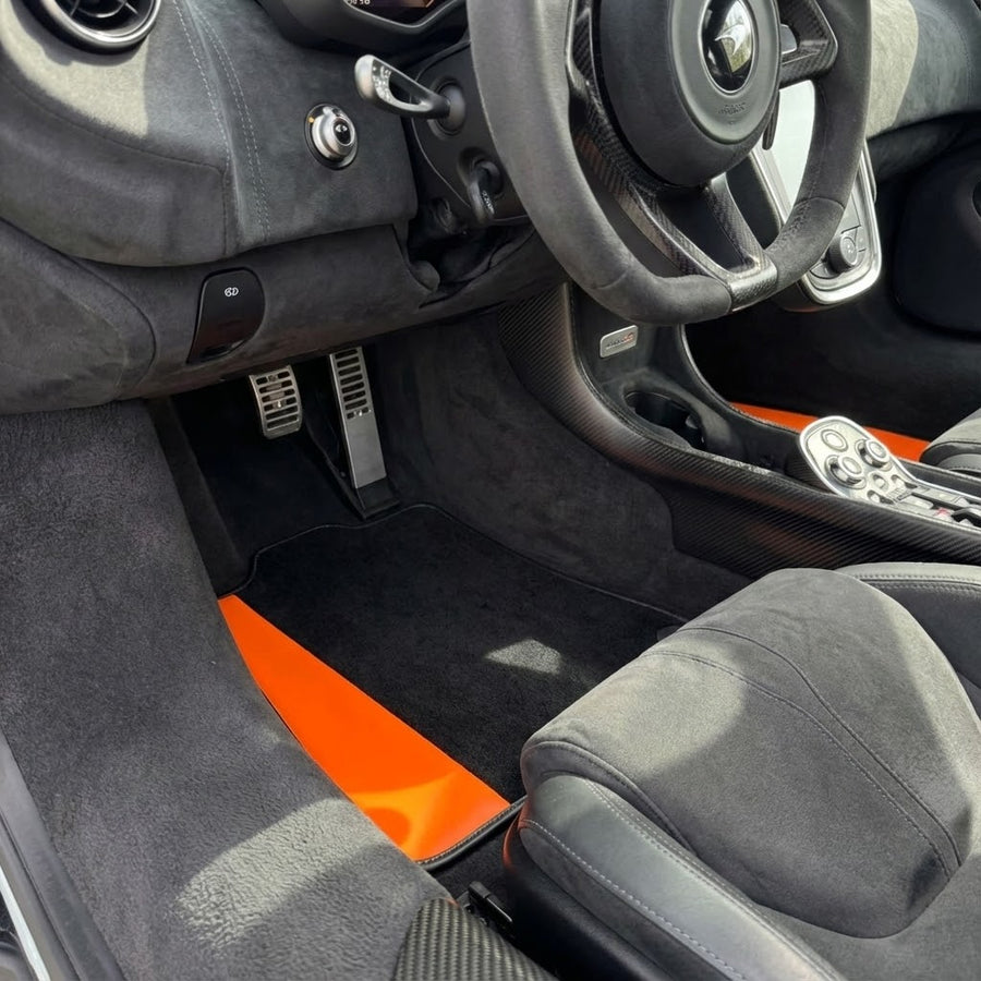 Tappetini per auto neri per McLaren 600 LT (2018-2020) con