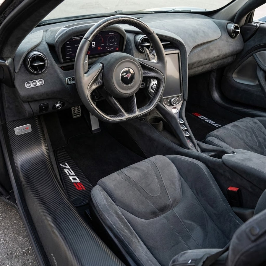 Tappetini per auto Neri per McLaren 720S (2017-2021) in