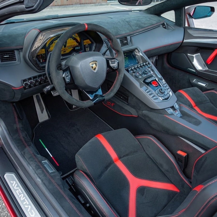 Tappetini per Auto Neri Personalizzabili per Lamborghini