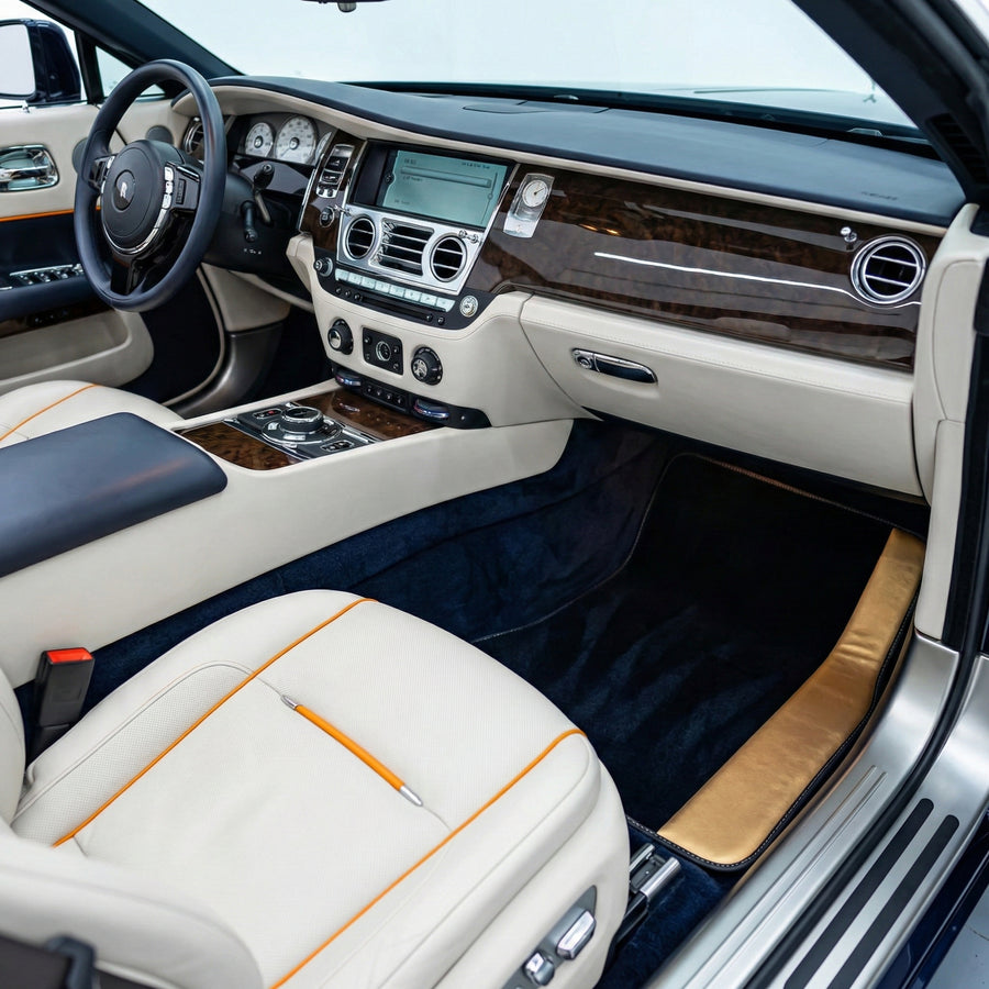 Tapis de voiture noirs pour Rolls Royce Dawn (2016-2023)