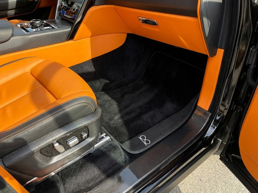 Alfombrillas de coche negras para Rolls Royce Black Badge