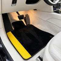 Alfombrillas personalizadas para Rolls Royce Spectre (2023-2024) con cuero amarillo