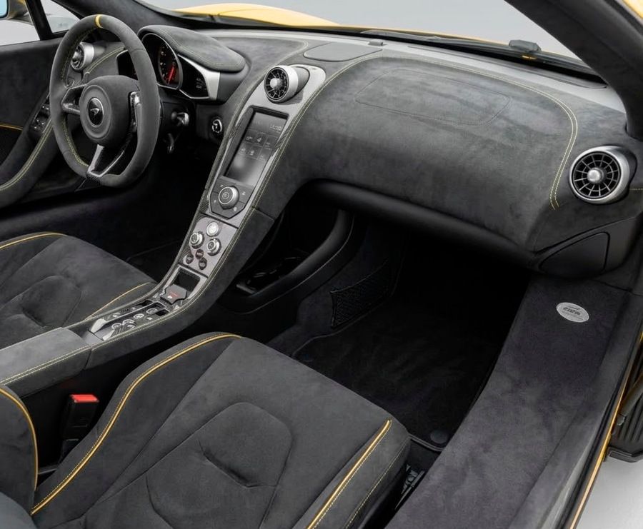 Tapis de voiture noir pour McLaren 650S (2015-2018) ensemble de tapis sur mesure AutoWin