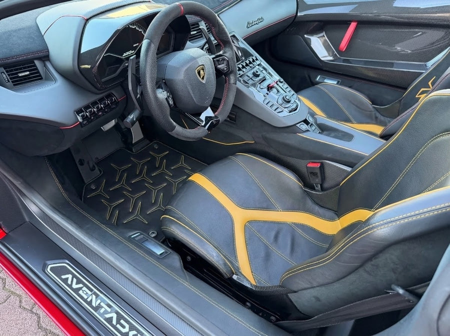 Lederfußmatten für Lamborghini Aventador SV
