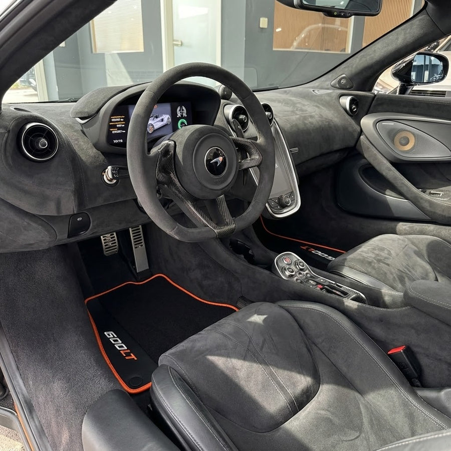 Tappetini Neri per McLaren 600 LT (2018-2020) con Pelle Alcantara