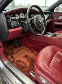 Tappetini in pelle di pecora marrone per Rolls Royce Ghost Serie II (2021-2024) Design ER56