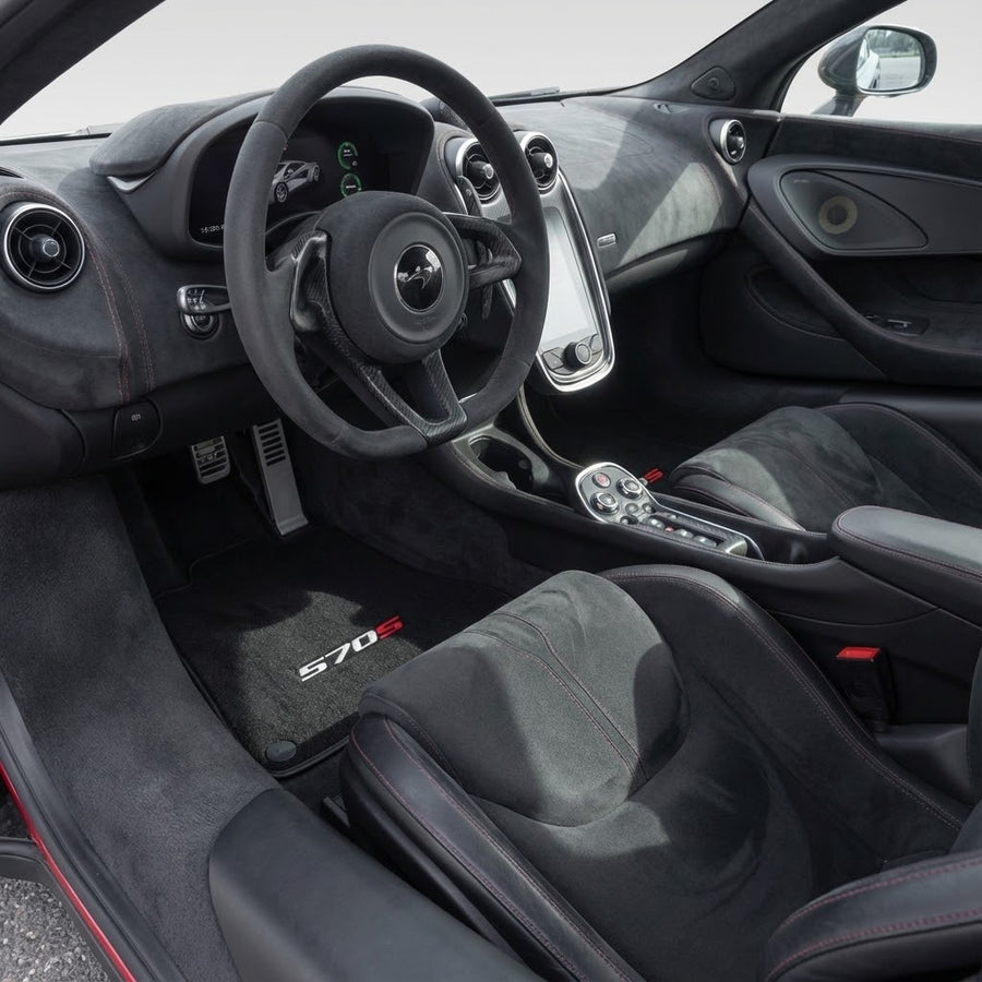 Alfombrillas de coche negras para McLaren 570S A medida