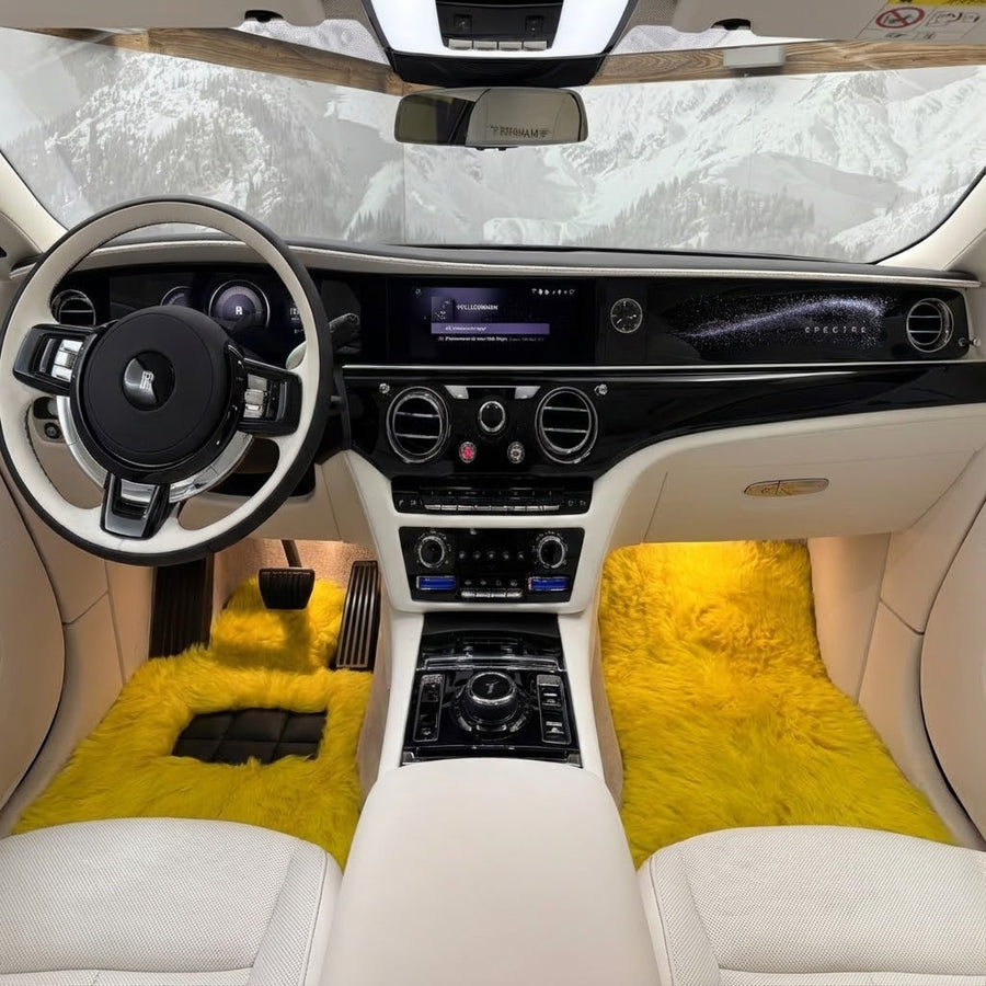 Tappetini in Velluto Giallo per Rolls-Royce Spectre