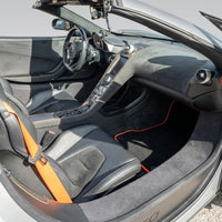 Floor Mats for McLaren 650S (2015-2018) Black Tailored with Orange Trim