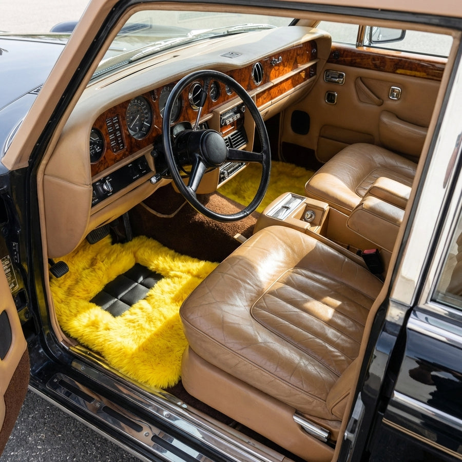 Tappetini in Velluto Giallo per Rolls Royce Wraith