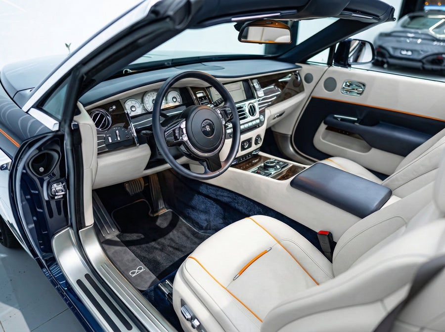 Tappetini per Auto Neri per Rolls Royce Black Badge Dawn