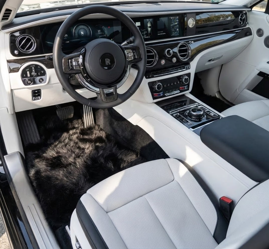 Schaffell-Fußmatten für Rolls Royce Spectre (2023–2024) ER56 Designmarke