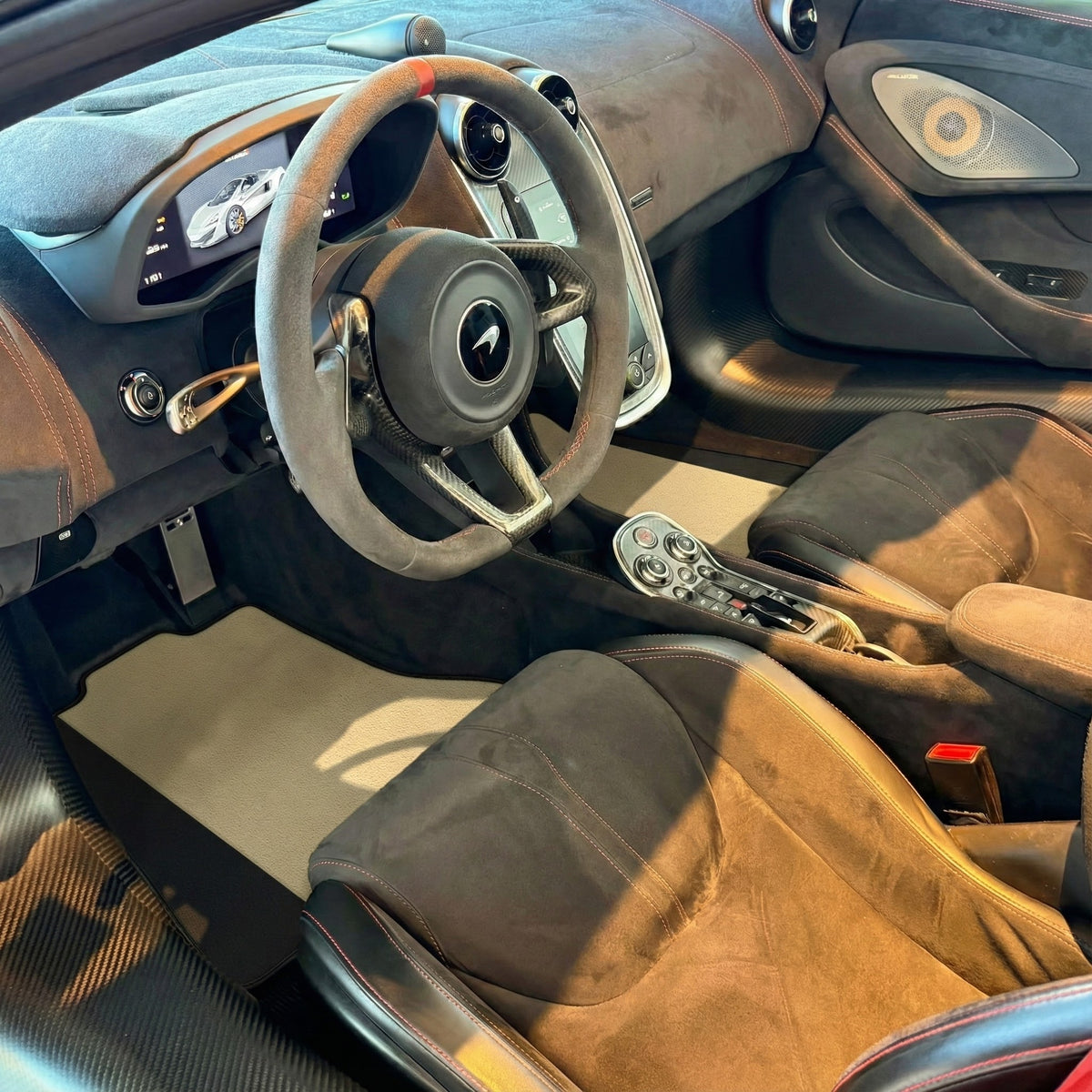 Interior look of floor mats for McLaren 600LT (2018-2020)
