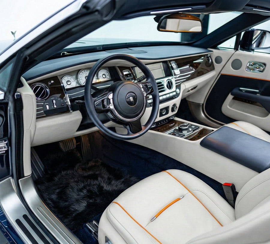 Tapis de voiture en peau de mouton pour Rolls Royce Dawn Rr6