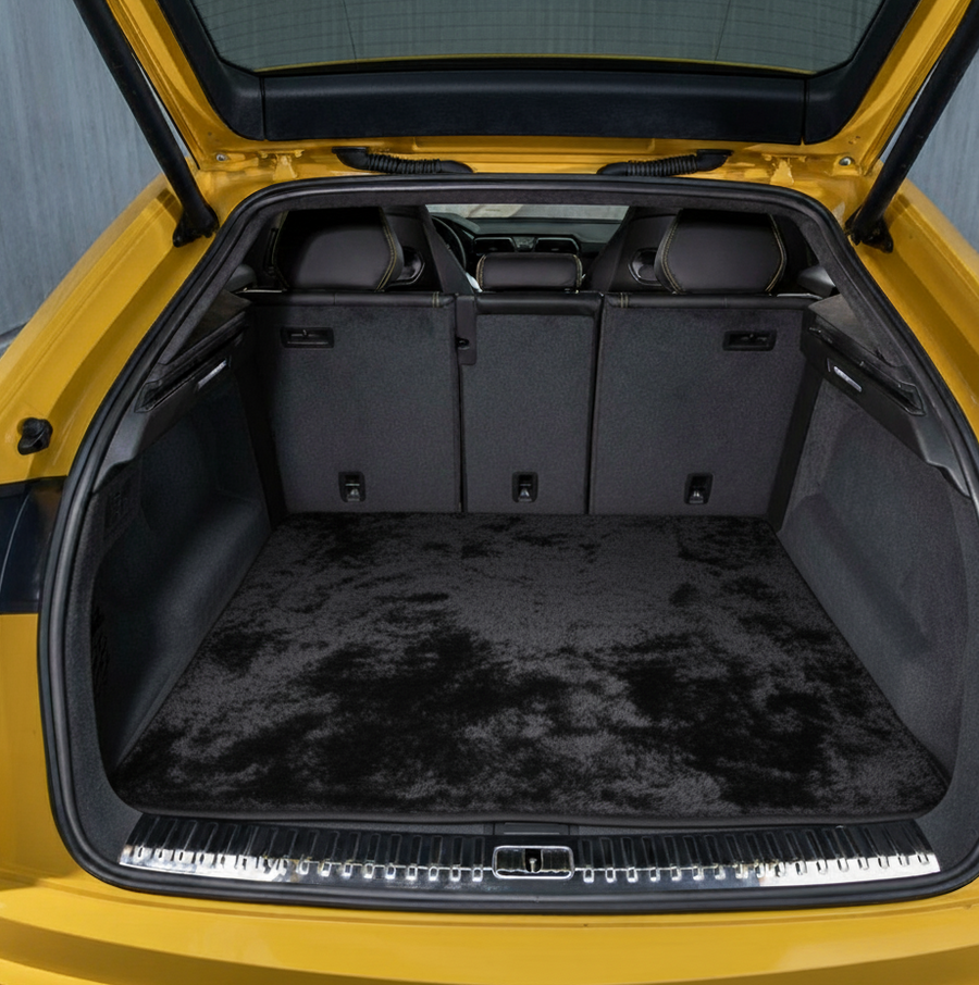 Tapis de coffre en peau de mouton noir personnalisable pour Lamborghini Urus (2018-2026)