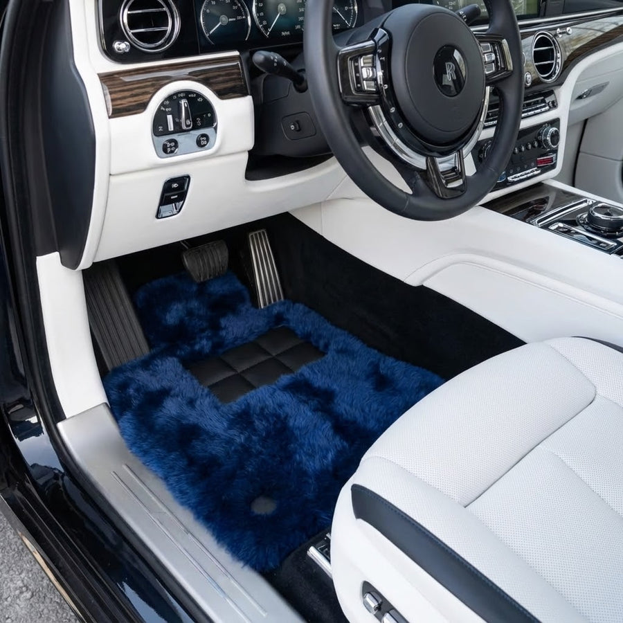 Tappetini in Velluto Blu Navy per Rolls Royce Spectre