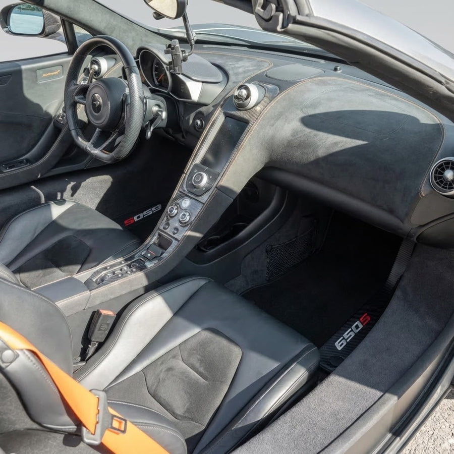 Tappetini per auto Neri per McLaren 650S Su misura in Pelle