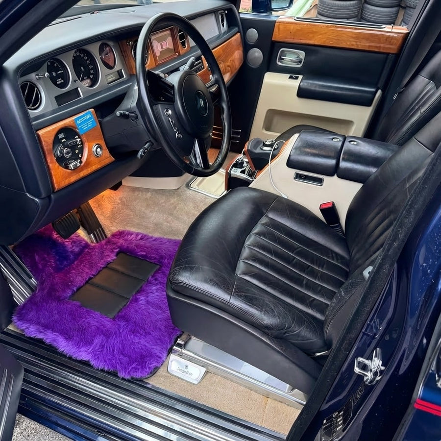 Violette Schaffell-Fußmatten für Rolls-Royce Phantom Sedan (2003-2016)