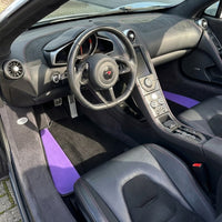 Tappeti in pelle viola e nera per McLaren 570S (2015-2021) | Rifinitura nera