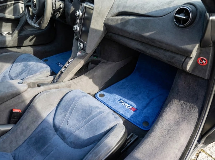 Tapis de voiture Sur mesure Bleu Foncé pour McLaren 720S