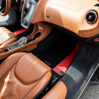 Black Floor Mats For McLaren 570S (2015-2021) With Red Leather