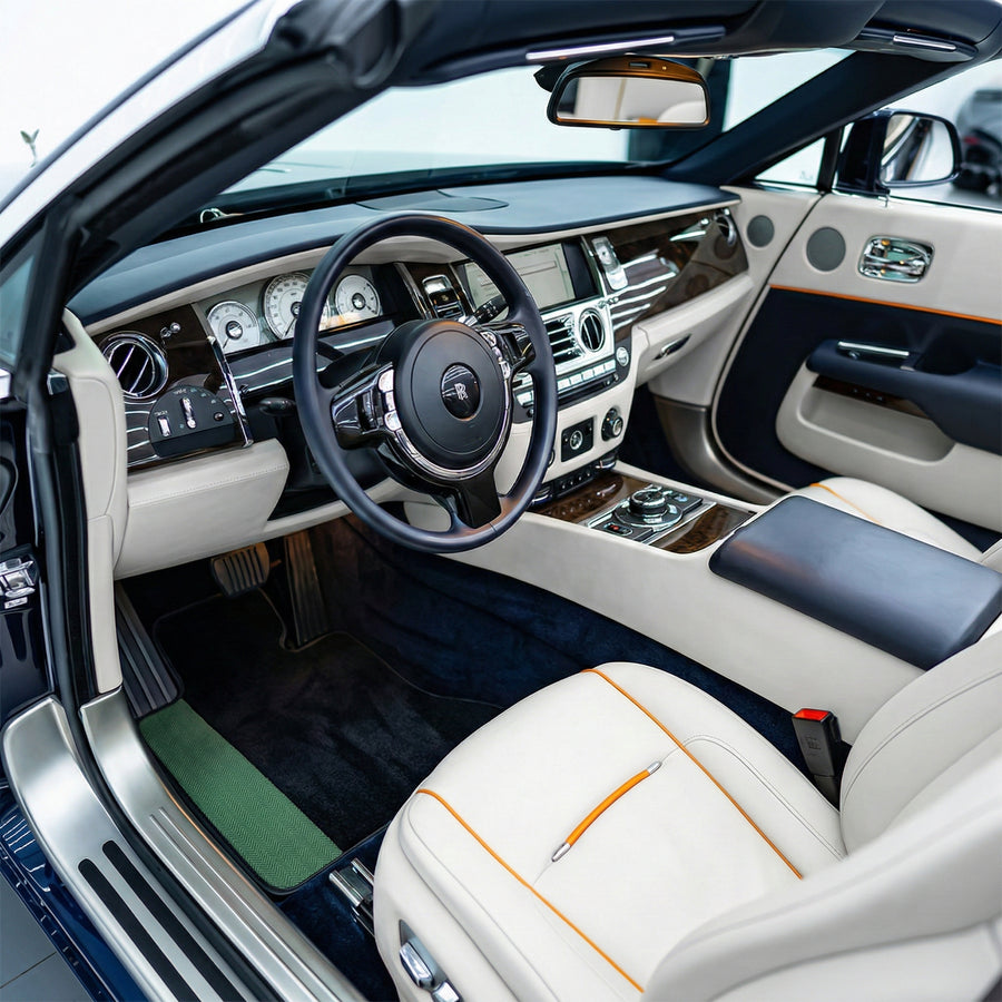 Tappetini per auto neri per Rolls Royce Dawn (2016-2023) con