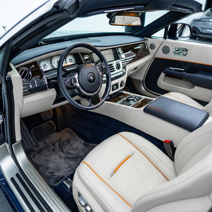 Alcantara-Fußmatten für Rolls-Royce Black Badge Dawn