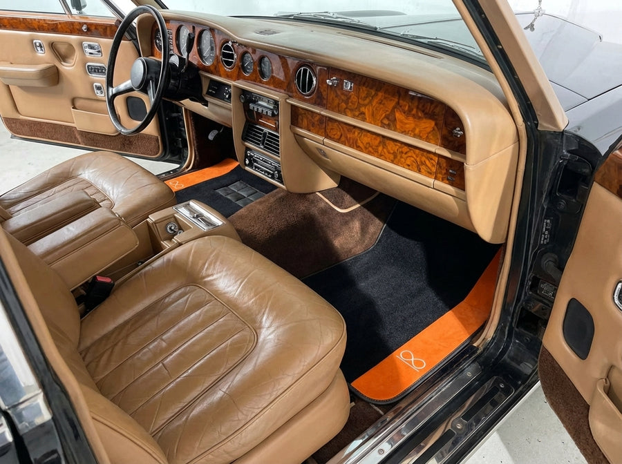 Alfombrillas de coche negras para Rolls Royce Black Badge